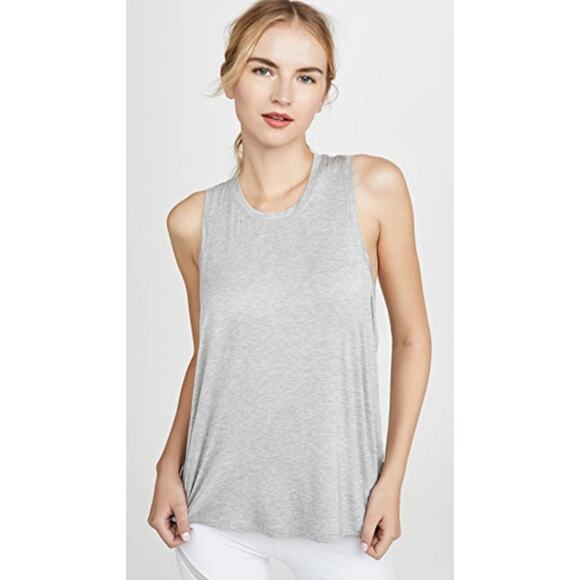 SPLITS59 Women's Small Grey Sienna Jersey Tank Top Crew Neck Active Gym O5-18 - Picture 1 of 6